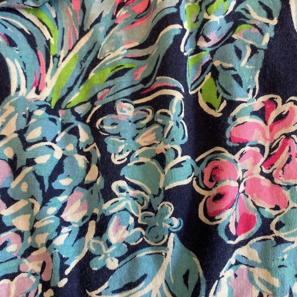 Lilly Pulitzer Girls Giavanna Dress‎ Colorful Floral Long Sleeve Pockets Sz S